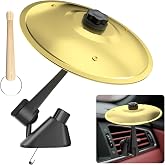 Car Cymbal Air Vent, Mini Car Crash Cymbals, Add Fun to Your Drive with Car Drum | A Great Gift For Drummers And Music Lovers | All Vehicle Types (Gold, 5.5 Inch)