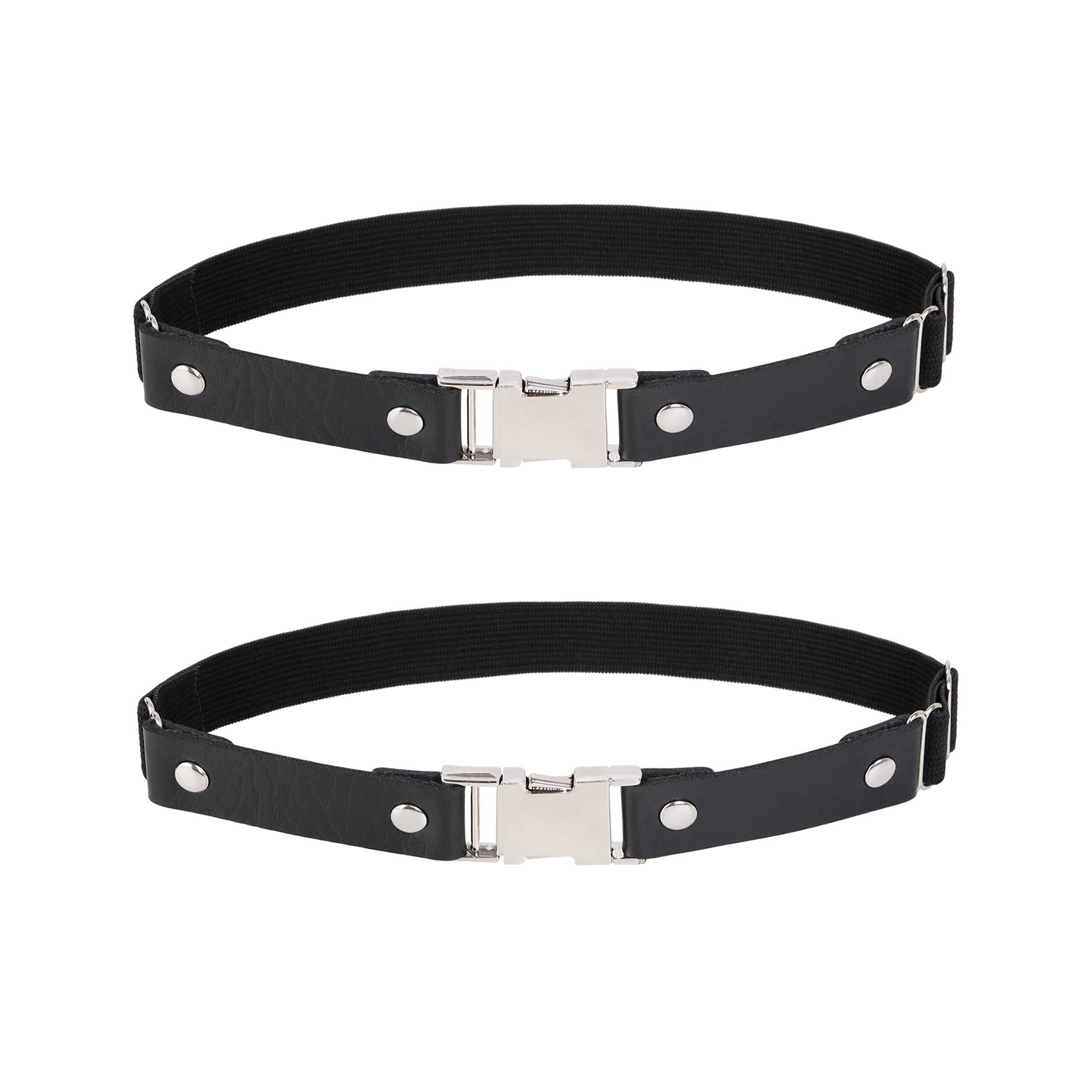 alisikee 2PCs Leg Garter Belt with Free Buckle, Faux Leather Adjustable Thigh Garters for Women Parties, Black/Red