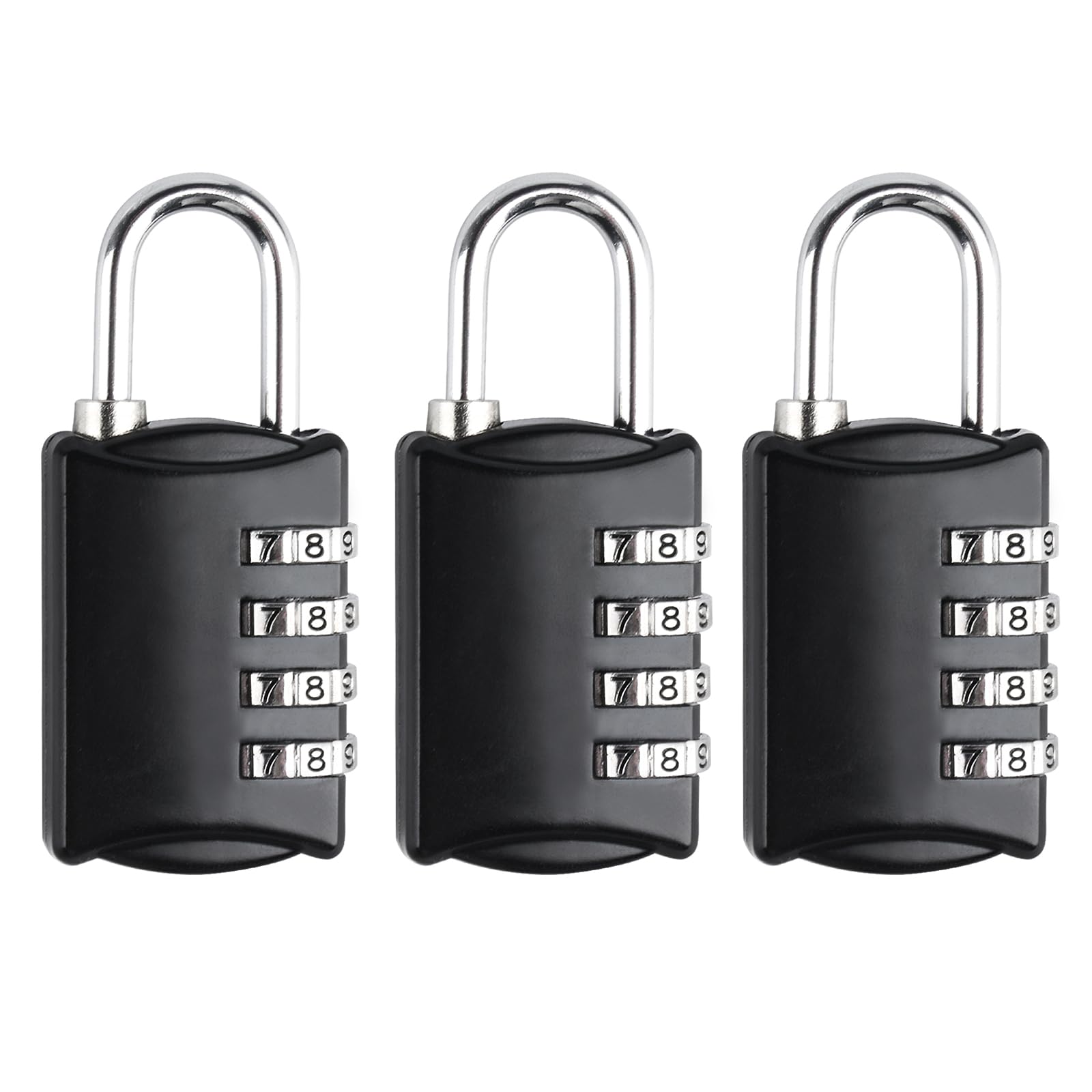 Combination Padlocks, 3 Pcs 4 Digit Locker Padlock, Combination Lock, Small Padlock, Zinc Alloy Outdoor Lockers Security Padlocks for School Gym Locker Gate Door Shed Fence Garage