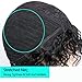 100% Human Virgin Hair Short Curly Wigs for Black Women Water Wave Human Hair Wigs with Bangs 150% Density Black Color 7 Inches