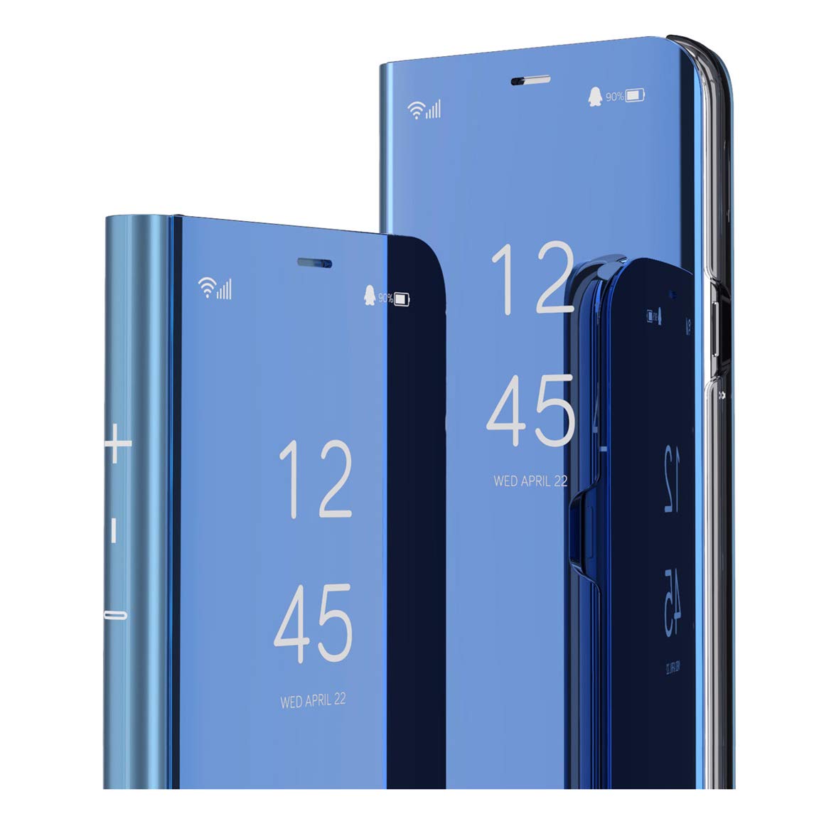MRSTER Oppo Reno2 Z Mirror Flip Case Cover, Mirror Smart View Standing 360° Protective Case Cover for Oppo Reno 2Z. Flip Mirror: Blue