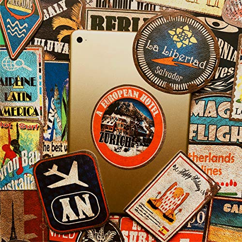 36PCS Large Vintage Beach Surfing Sign Stickers Waterproof Laptop Stickers Car Bicycle Suitcase Computer Water Bottle Mobile Phone Stickers Decals (Retro Sandbeach 36) - Thumbnail 2