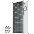 Renogy Solar Panel 100 Watt 12 Volt with Mounting Z Brackets High-Efficiency Monocrystalline PV Module Power Charger for RV Marine Rooftop Farm Battery and Other Off-Grid Applications