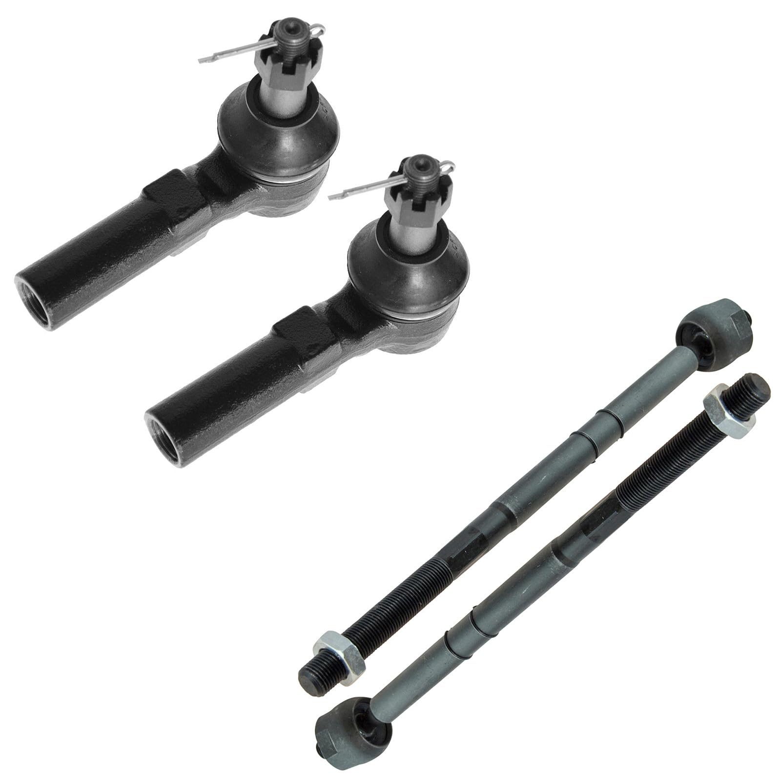 TRQ Front Inner and Outer Tie Rod Set 4 Piece Compatible with 2008-2009 Ford Escape 08-09 Mazda Tribute 08-09 Mercury Mariner Image
