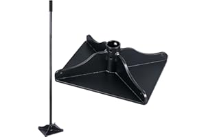 Copiu Steel Tamper, 8"x8" Heavy Duty Garden Tamper Tool with 63 inch Handle, Labour-Saving for Levelling Land, Installing Paving Stones and Repairing Pavements.