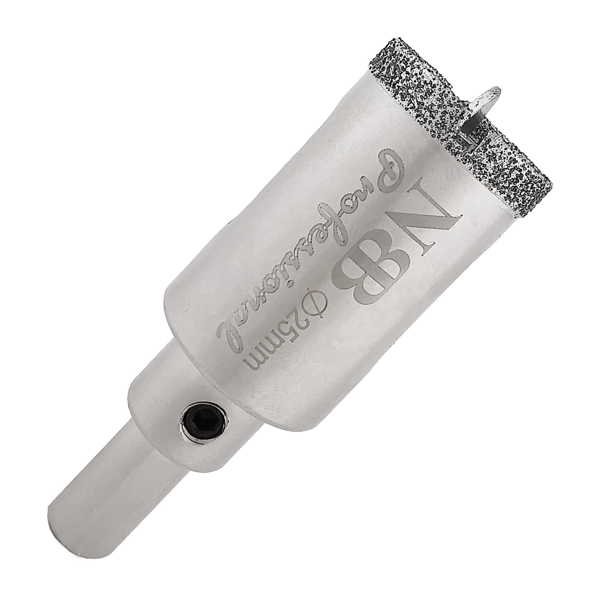 NBB Diamond Drill Bits with Triangle Shank, Diamond Crown, Wet Drill in Marble, Luxury Stone, Ceramic, Granite, Tile, Glass, Galvanized, In Cable Drills or Cordless (25mm)