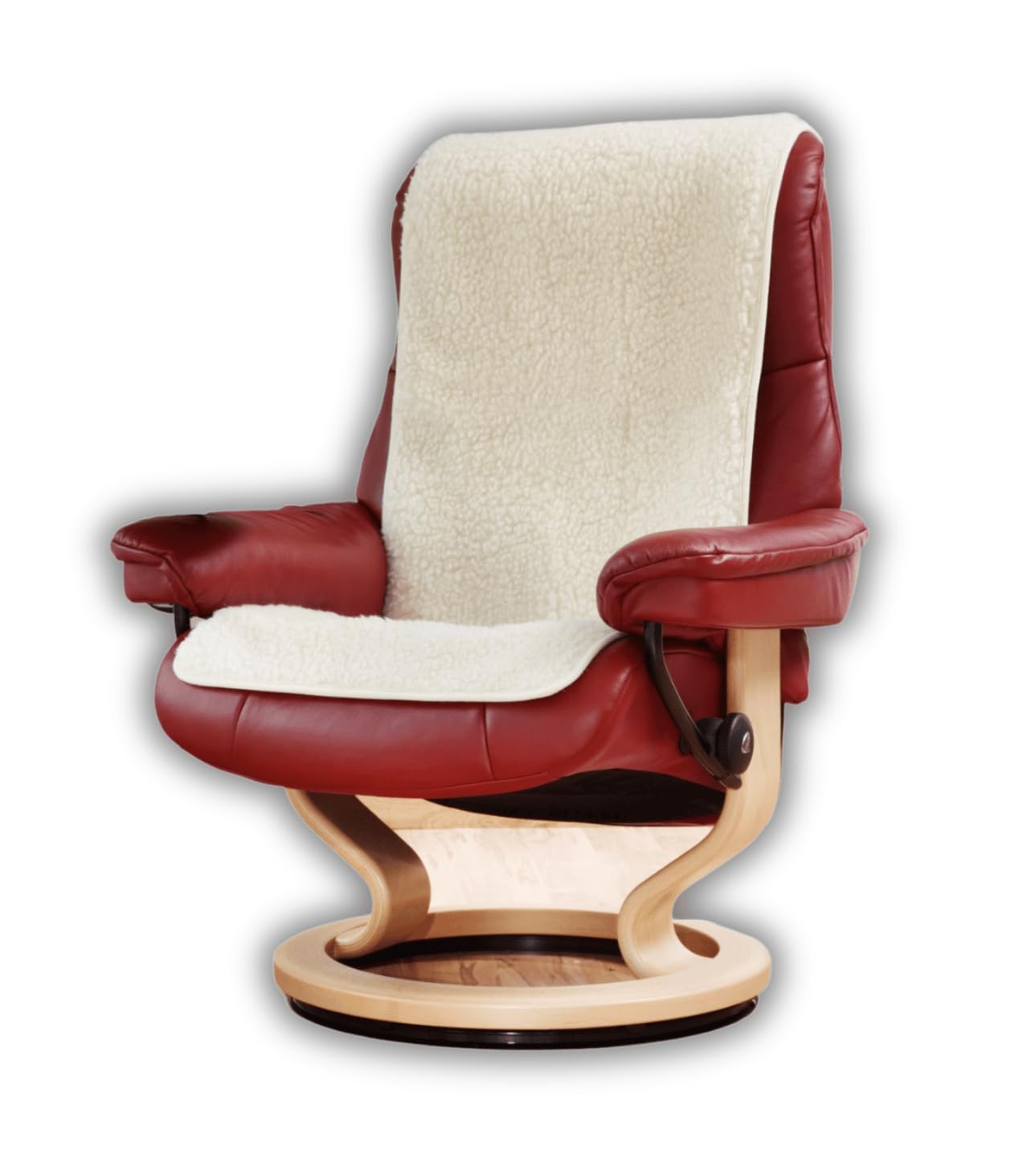 K. & N. Schurwolle 100% Virgin Wool Chair or Sofa Runner, Natural, Pile 160 x 50 cm