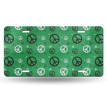 Amazon Com Yiikbrt Pacifist Sign On Green Background Aluminum