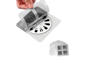 GENERIC Disposable Floor Drain Filter Stickers, Disposable Shower Drain Hair Catcher to Prevent Clogged Drains, for Kitchen, Sink,Bathtub and Bathroom Drains (20 pcs)