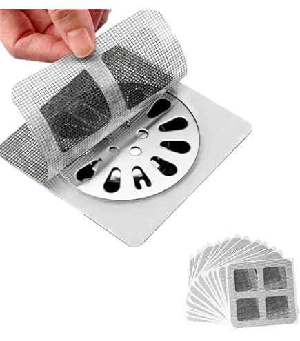 MODANU 200 Pcs Disposable Mesh Hair Catcher Shower Drain, Shower Drain Cover Net Hair Catcher For Bathroom, Sink Drain Strainer For Cover Tub