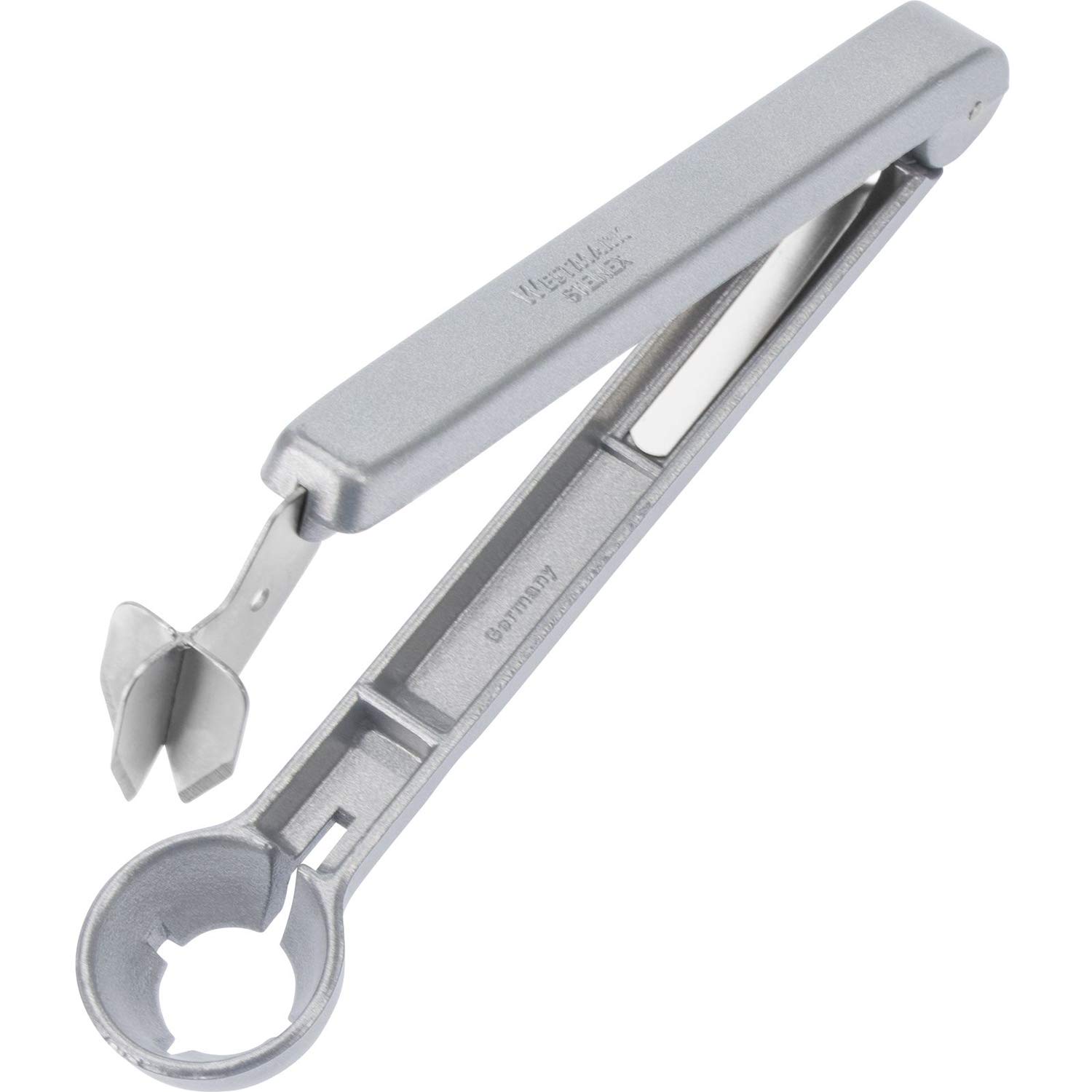 Westmark Plum Stoner for kitchen-ready pitted plums, 16.7 cm long, Aluminium with food-safe coating, Stainless steel blade, Steinex, Silver, 40102260