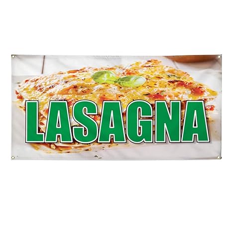 Amazon Com Vinyl Banner Sign Lasagna Restaurant Cafe Bar Style U
