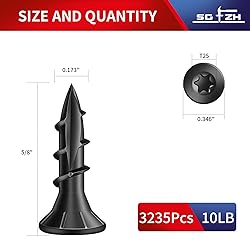 SG TZH #8 x 5/8" Deck Screws (3235Pcs) 10lb. Carbon