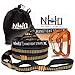 XL Hammock Straps With Carabiners - 14 feet (28 ft, 48 Loops Total). Longest, Strongest & Most Versatile. Quick Easy Setup For All Hammocks. Lightweight & Tree Friendly. No Stretch Polyester