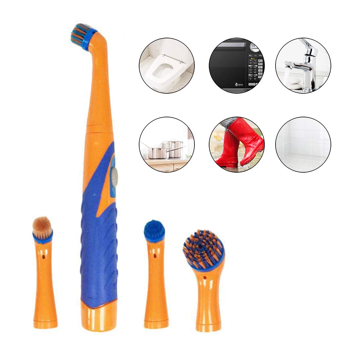 Cleaning Brus, 4 in1 Electric Sonic Scrubber Cleaning Brush Household