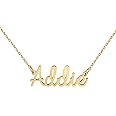 Yiyang Personalized Name Necklace 18K Gold Plated Stainless Steel Pendant Jewelry Birthday Gift for Girls