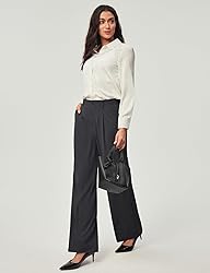 Ewedoos Wide Leg Pants Woman Stretchy Work Dress