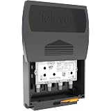Televes 560383 Single Input Antenna Preamp Amplifier, Coaxial F-Fitting Connections, Automatic Gain Control (AGC) 5G Filtered