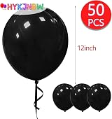 HYKJNBW Black Party Balloons 50 Pack 12inch Thicken Latex Helium Party Decor view 2