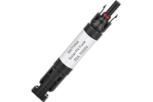 BAITHNA 1000V PV Fuse Connector Waterproof Dustproof in-line Fuse Holder, Male and Female Connector Solar Plug with 1 Fuse (30A Fuse Connector)