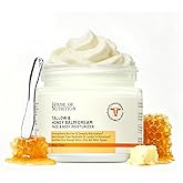 Beef Tallow for Skin, Tallow and Honey Balm, 100% Grass Fed Whipped Moisturizer, Natural Honey & Beeswax Cream, Face and Body Skincare, Deep Hydration for Sensitive Skin, Non-Greasy, 2oz