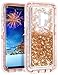 WOLLONY Galaxy S9 Case, 360 Full Body Shockproof Liquid Glitter Quicksand Bling Case Heavy Duty Phone Bumper Non-Slip Soft Clear Rubber Protective Cover for Samsung Galaxy S9 - Rose Gold