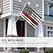 Anley Fly Breeze 3x5 Foot Thin Red Line USA Polyester Flag - Vivid Color and UV Fade Resistant - Canvas Header and Double Stitched - American Honoring Firefighter Flags with Brass Grommets 3 X 5 Ft