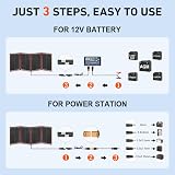DOKIO 300W Portable Solar Panel Kit for 12V Battery Caravan RV Boat view 3
