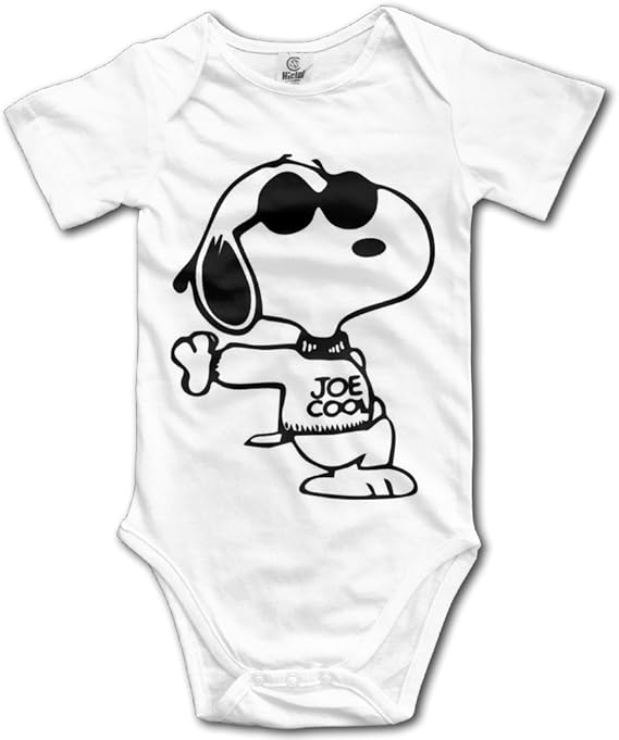 Amazon Co Jp コットンベビーブラッド スヌーピーcartoonペットビーグルonesieスタイルボディスーツ カラー ホワイト 服 ファッション小物