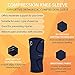 Recovery Knee Compression Sleeve Support for Running, Arthritis, Basketball, Crossfit, WOD, Meniscus Tear, ACL, Pain Relief, Injury, Women, Men, Kids - Non Slip Lightweight Athletic Brace (6XL Black)