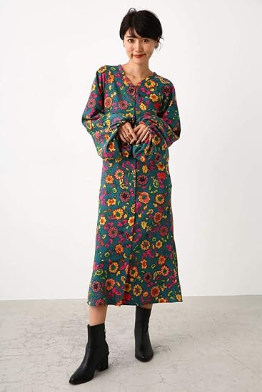 Amazon Co Jp ロデオクラウンズ ワイドボウル ワンピース ドレス フローラルマーメイドマキシワンピース 4cam33 1100 M グリーン レディーズ 服 ファッション小物