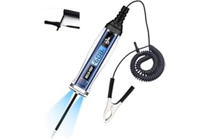 Test Light Automotive,BOAK 3-72V DC Test Light with Voltage Display and Polarity Indicate,Wire Tester with Voltmeter,Circuit Tester with Illumination,Automotive Fuse Tester for Various Vehicles.