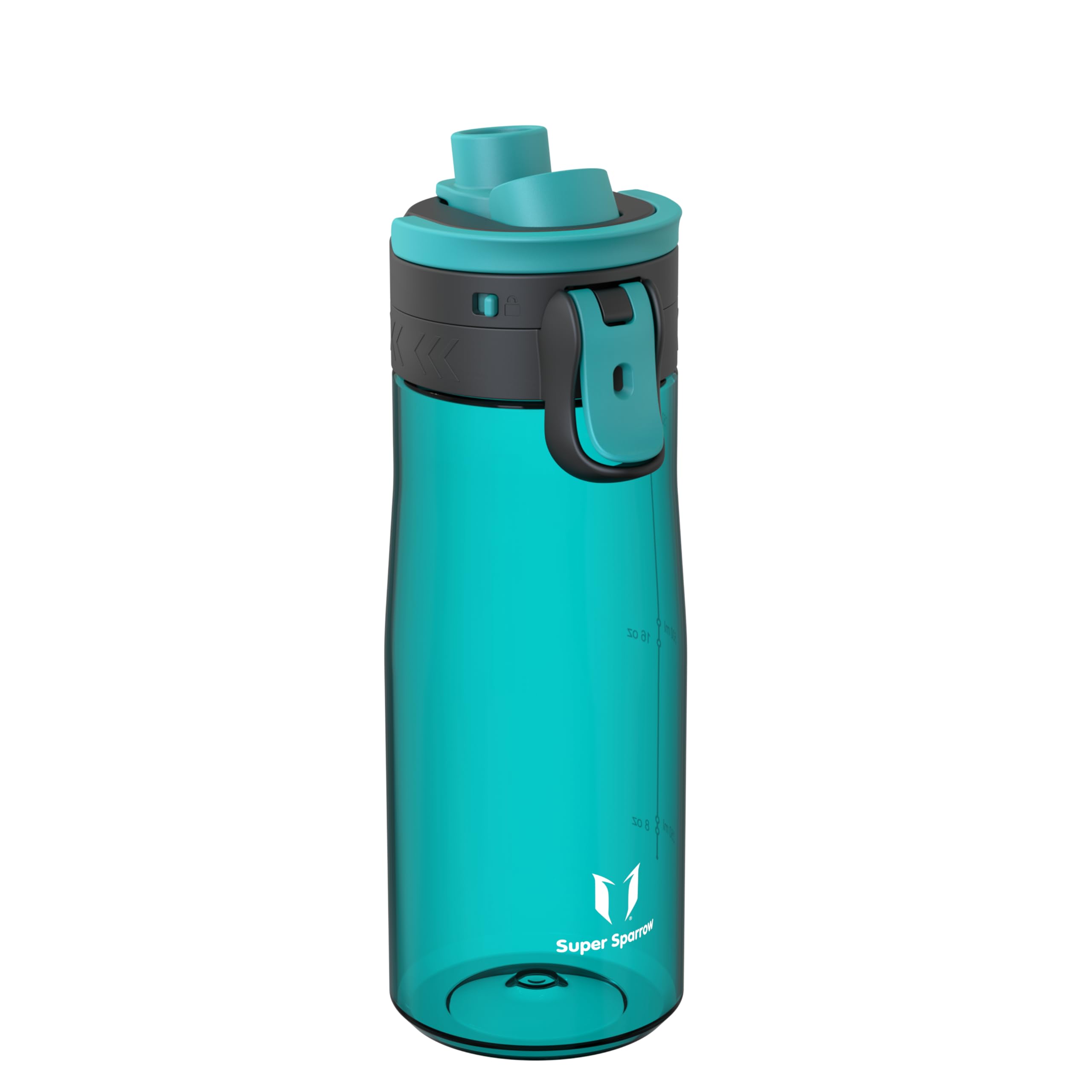 Super Sparrow Water Bottle 750ml - One-Tap TouchGulp Bottle - Non-Toxic BPA Free - Lightweight & Sustainable Tritan Water Bottles for Sports, Travel, Outdoors