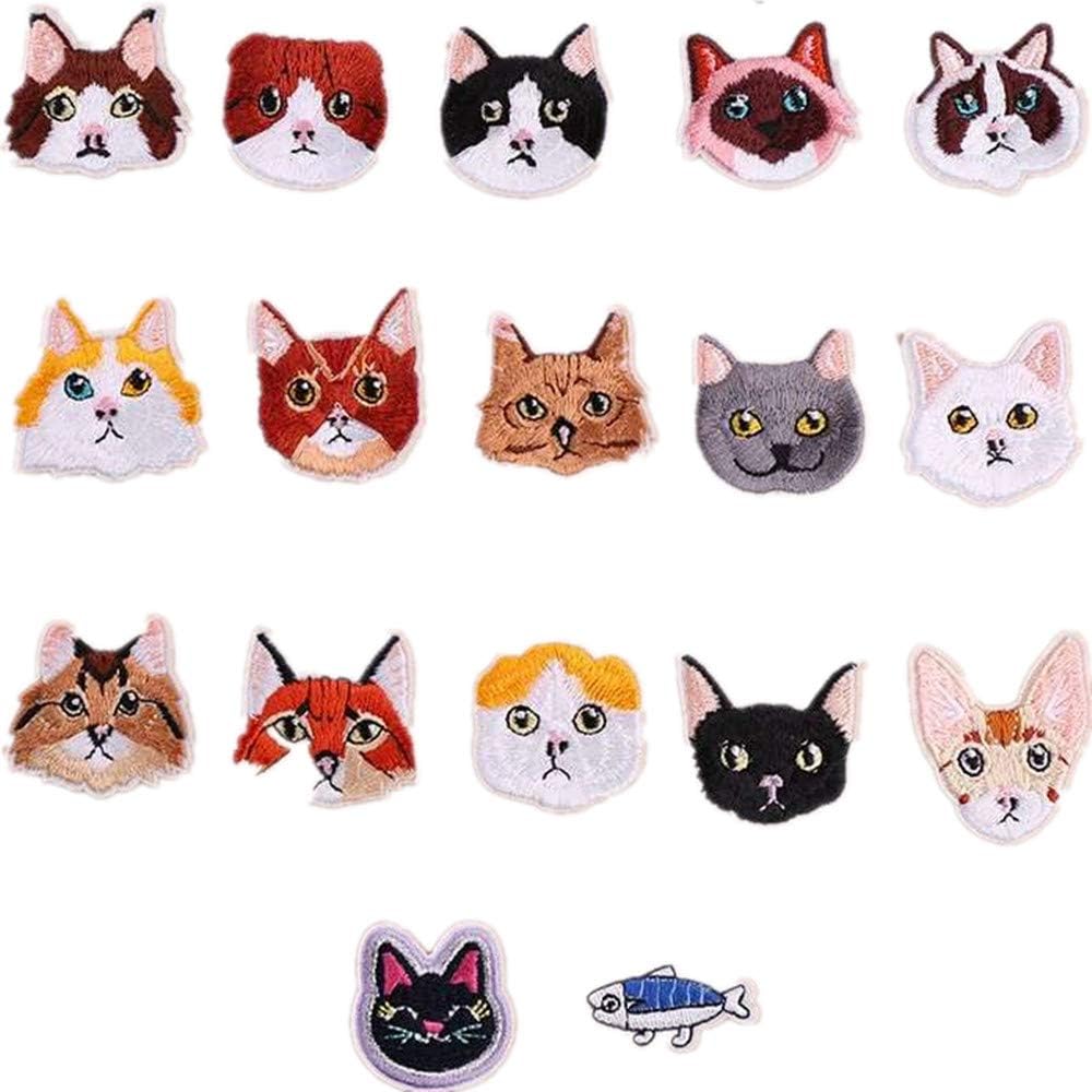 Amazon Wdlife ワッペン アップリケ アイロンワッペン刺繍 動物 猫17種類キャラクタ パッチ男の子 女の子 かわいい かっこいい 入園 入学 マーク 幼稚園 保育園 小学校 ギフト イニシャル お名前 名入れ 17枚セット ワッペン アップリケ 通販