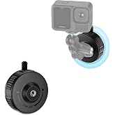 JJC Portable Camera Suction Cup Mount with 1/4 Screw Hole for Action Camera | Twist-Lock Install &amp; Quick Release Tab Removal, for DJI Pocket 4/3, Action 6/5 Pro/4, Gopro Hero 13, Insta360 Video Recording