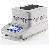 EKVILI Halogen Moisture Analyzer 120g/0.001g 0.01%, 5" Touch Screen, Halogen Heating, Built-in Database, RS232 Interface for Laboratory &amp; Industrial Use, 110V