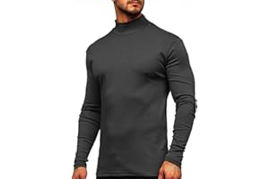 Rela Bota Mens Half Turtleneck Long Sleeve Pullover Basic Designed Undershirt Stretch Slim Fit Sweaters