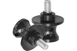AXGSRV Motorcycle Universal Swingarm Sliders Spools, CNC Aluminum Swing Arm Stand Screws (M10)