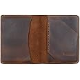 Hide & Drink, Leather Bifold Card Wallet Diagonal, Holds Up to 5 Cards Plus Folded Bills, Cash Organizer, Accessories, Handmade - Bourbon Brown