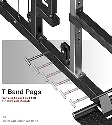 DONOW Smith Machine with Weight Stacks Power Cage