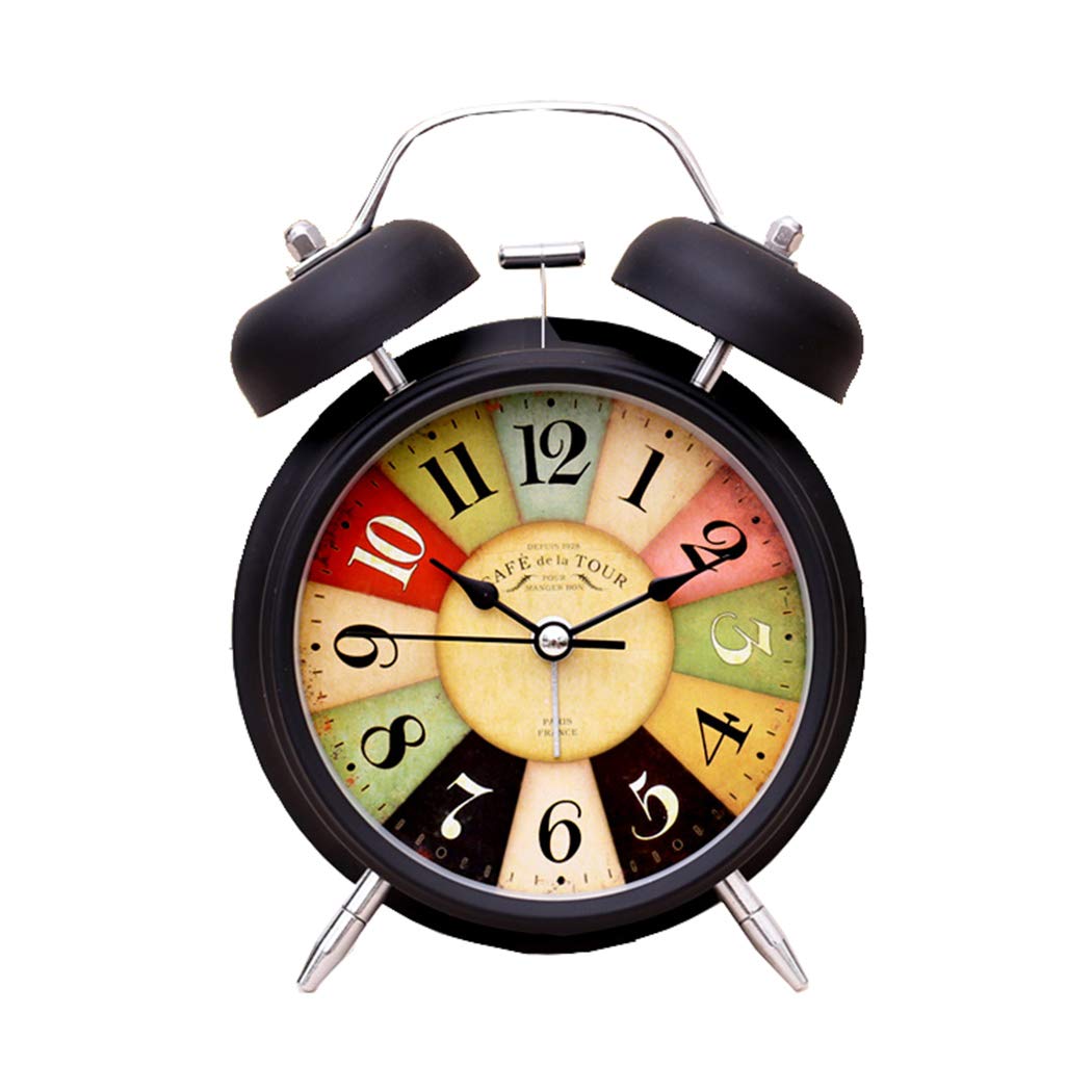 SWHONG Silent Alarm Clock,8CM Alarm Clocks Bedside,Alarm Clocks for Heavy Sleepers