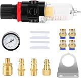 Noosverl Compressed Air Regulator Water Separator 1/4 Inch German Quick Couplers view 2