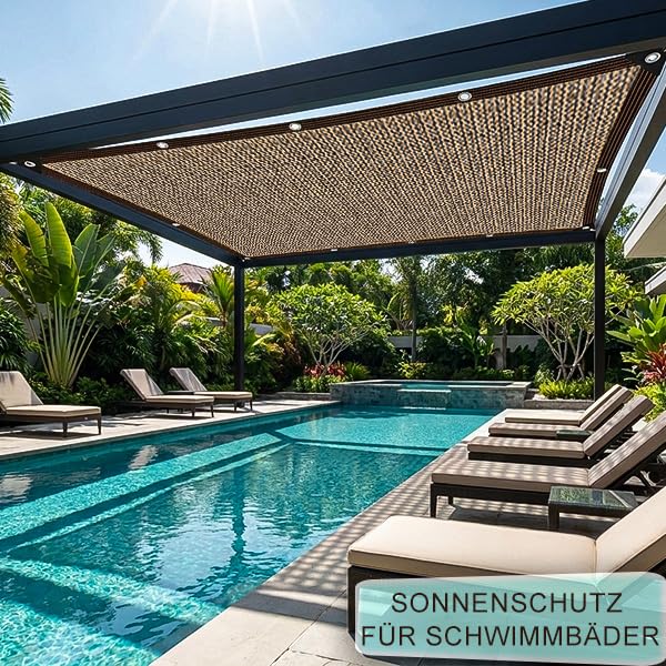 Sun Shade Net Sun Protection Net Shade Cloth | 80% UV Shade for Outdoor Patio / Balcony / Pergola / Greenhouse / Garden / Vegetable Garden