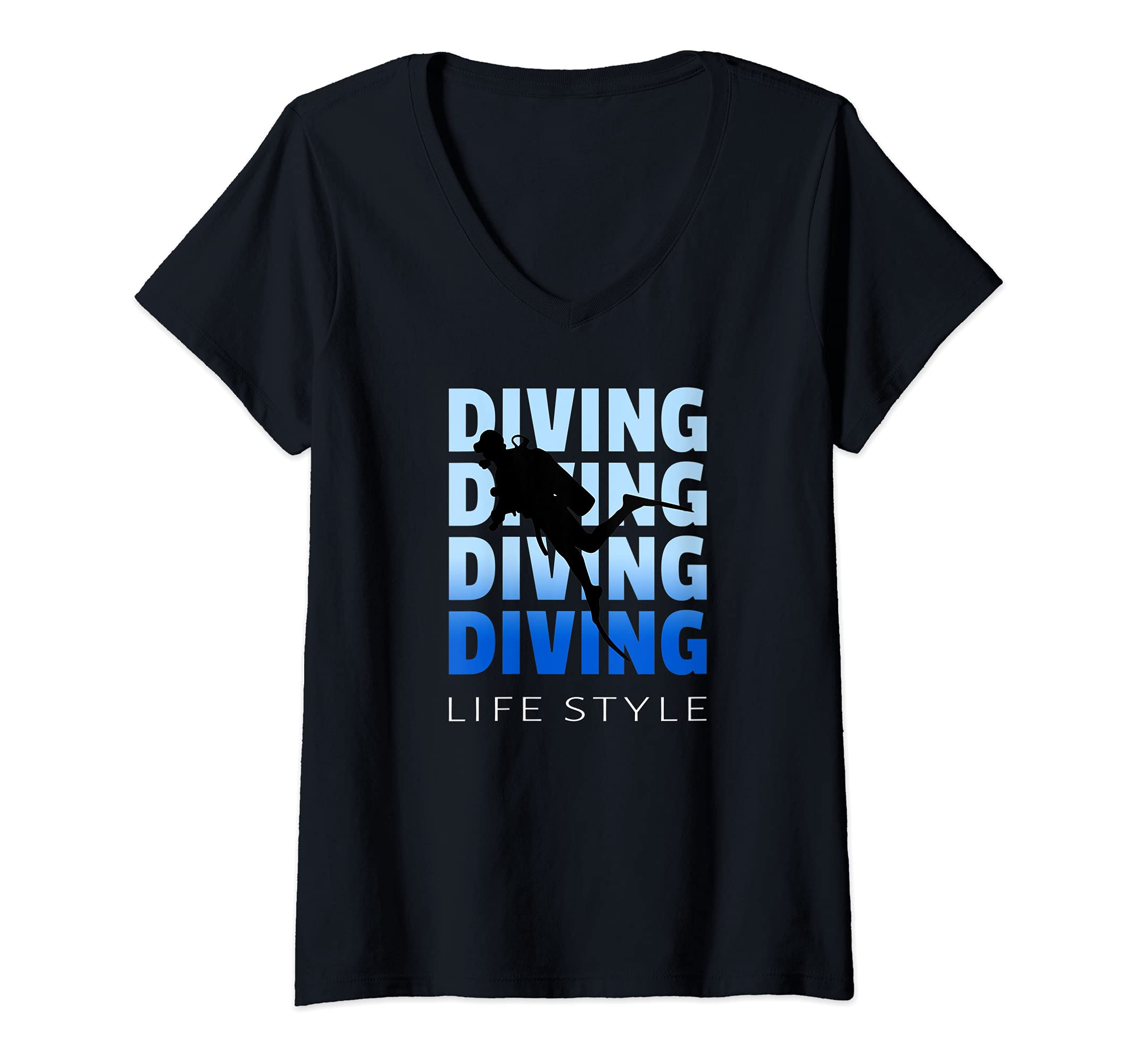 Womens Scuba Diving Gear Scuba Diving Equipment Dive V-Neck T-Shirt