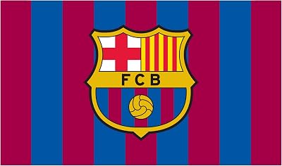 FC Barcelona Vinyl-Wandaufkleber, klein, 65 cm breit x 40 cm hoch, farbiges Wappen auf Marke rot und blau