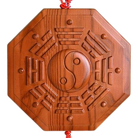 Laogg Bagua Mirror Feng Shui Opening Feng Shui Peach Wood Carving