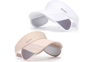 DSIA ZAMUR Sun Visor Hat for Women and Men - Retractable Brim Sport Hat, Summer Golf Tennis Running Beach Hat with Ponytail Hole