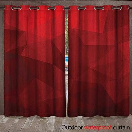Amazon Com Blountdecor Red Grommet Curtain Panel Triangular