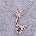 MR.TIE 18K Rose-Gold Plated Cute Animal Pendant Neck Chain Necklace Valentine's Day Gift