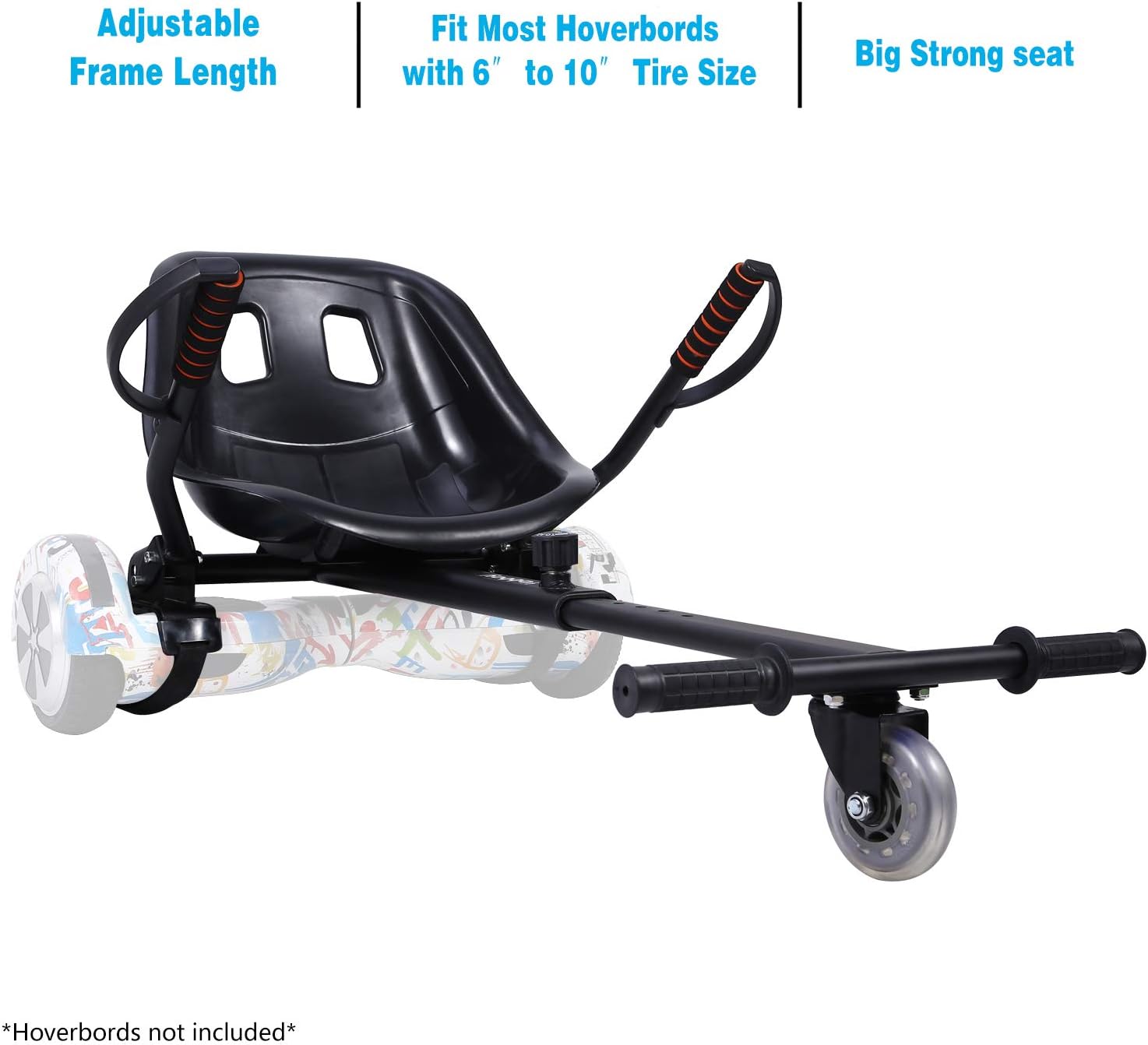 yabbay Hoverboards Go Kart Cart with Bigger Seats and Durable Wheel